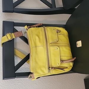 Fossil Leather Adjustable Handbag